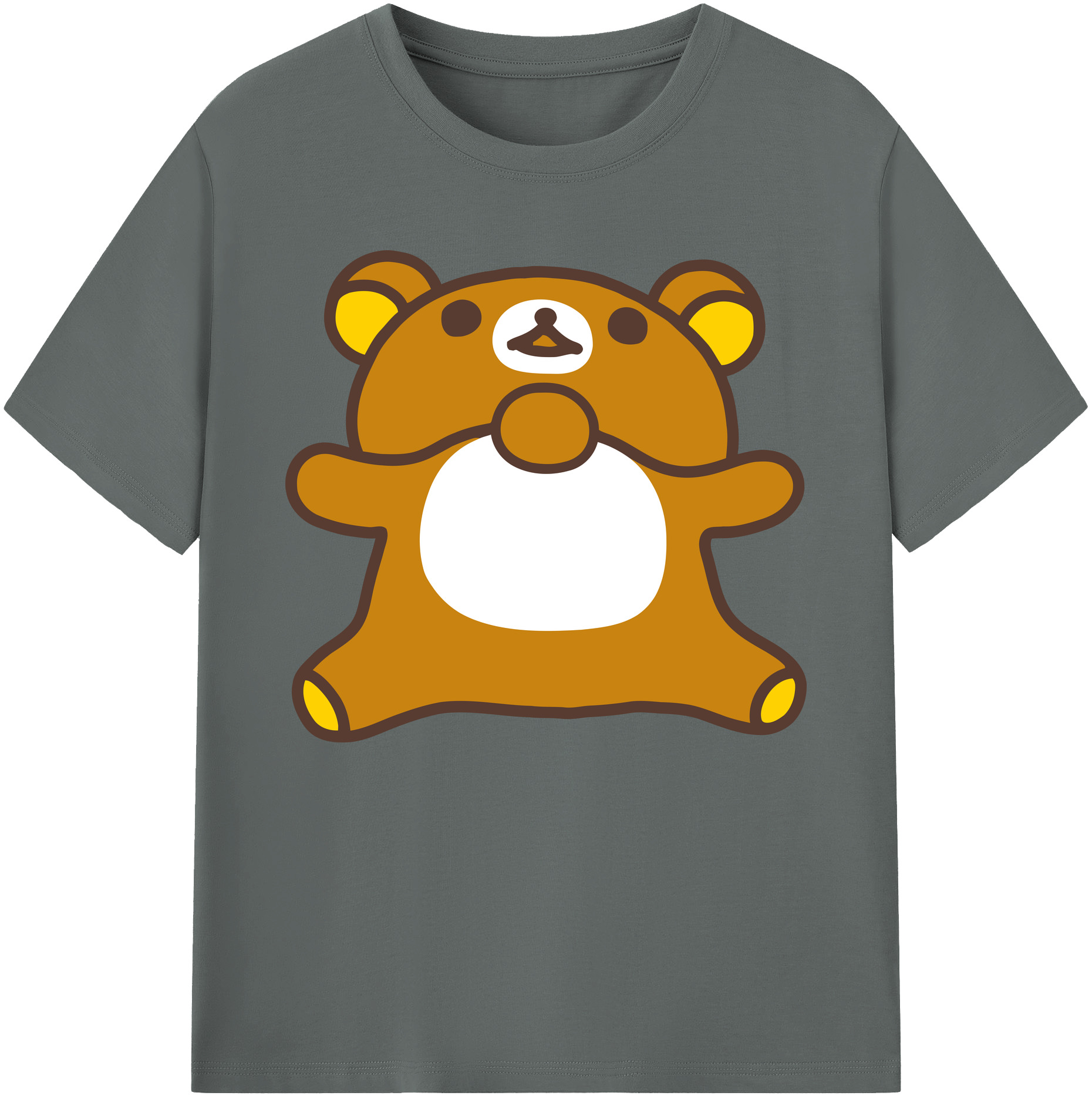 （画像用） リラックマ リラックマ キイロイトリ Rilakkuma Korilakkuma Kiiroitori 綿100％ メンズ半袖Tシャツ｜肌触りやわらか＆通気性